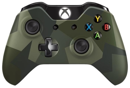 Геймпад беспроводной для XBOX ONE Зеленый камуфляж[Б.У АКСЕССУАРЫ]